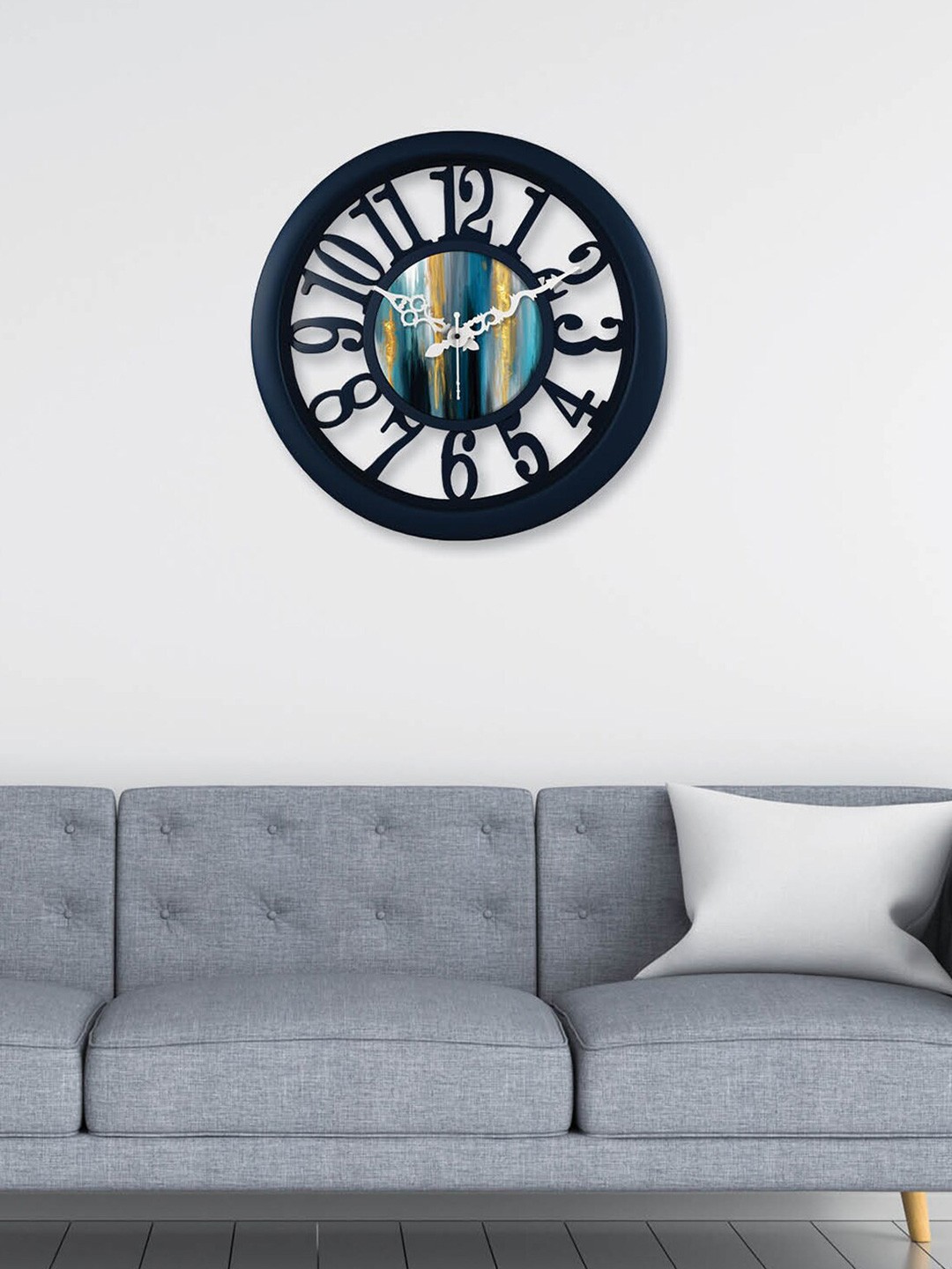 

RANDOM Black & Brown Printed Contemporary Wall Clock