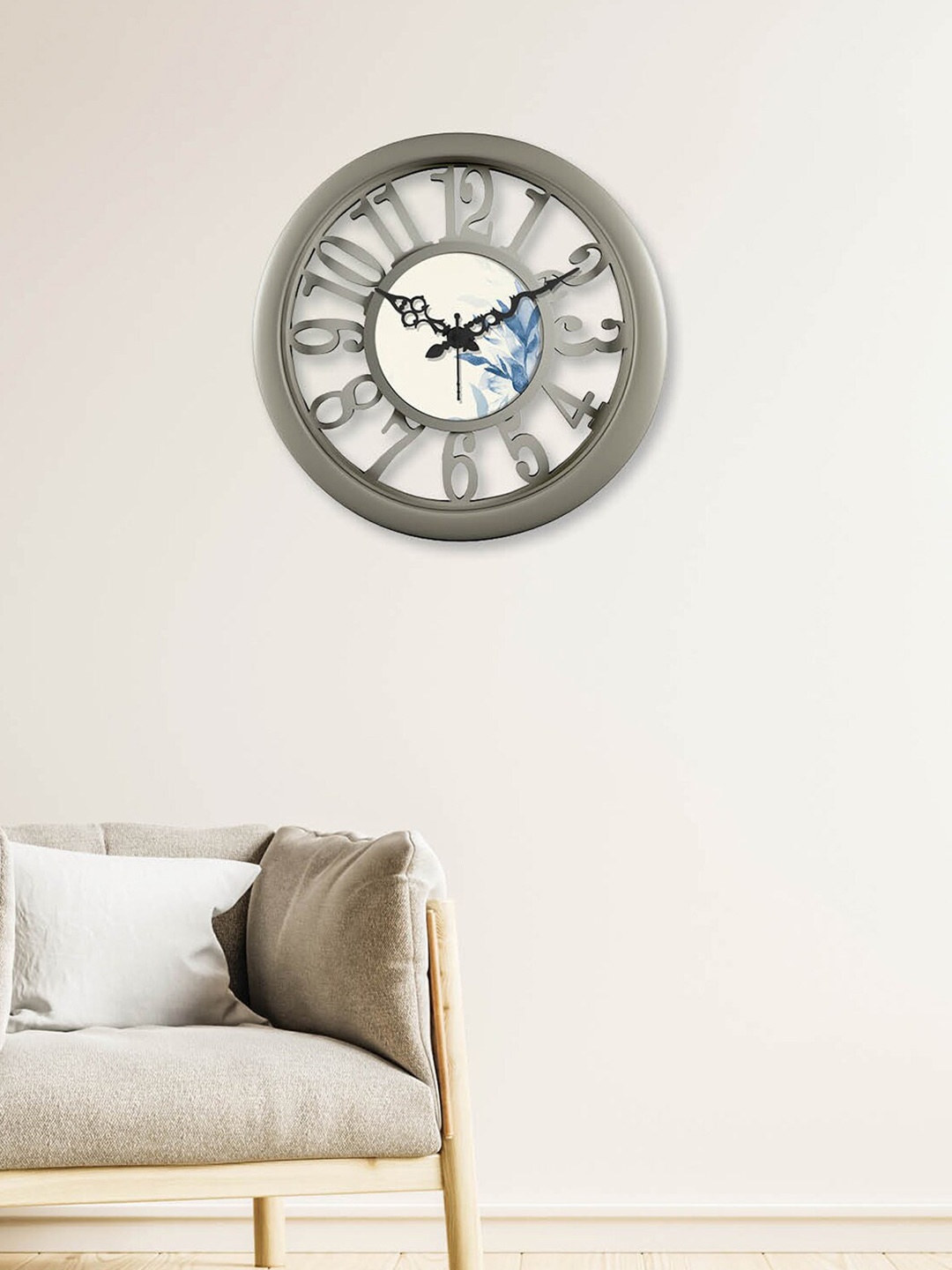 

RANDOM Grey & Blue Printed Analogue Contemporary Wall Clock