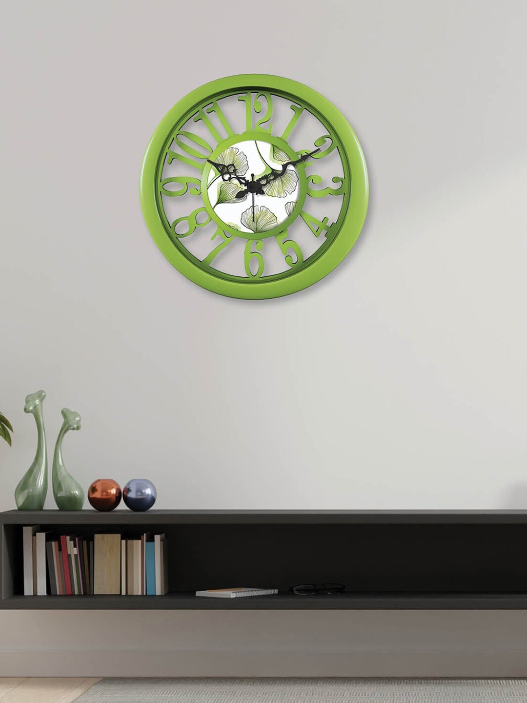 

RANDOM Green & White Printed Analogue Contemporary Wall Clock