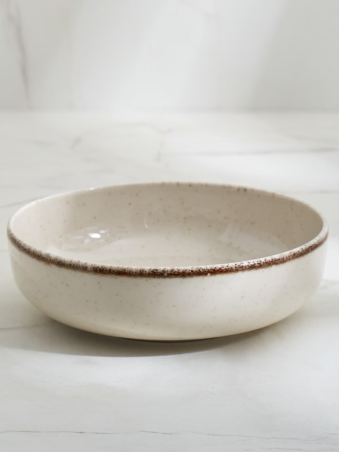 

Home Centre Moderna Beige Porcelain Serving Bowl