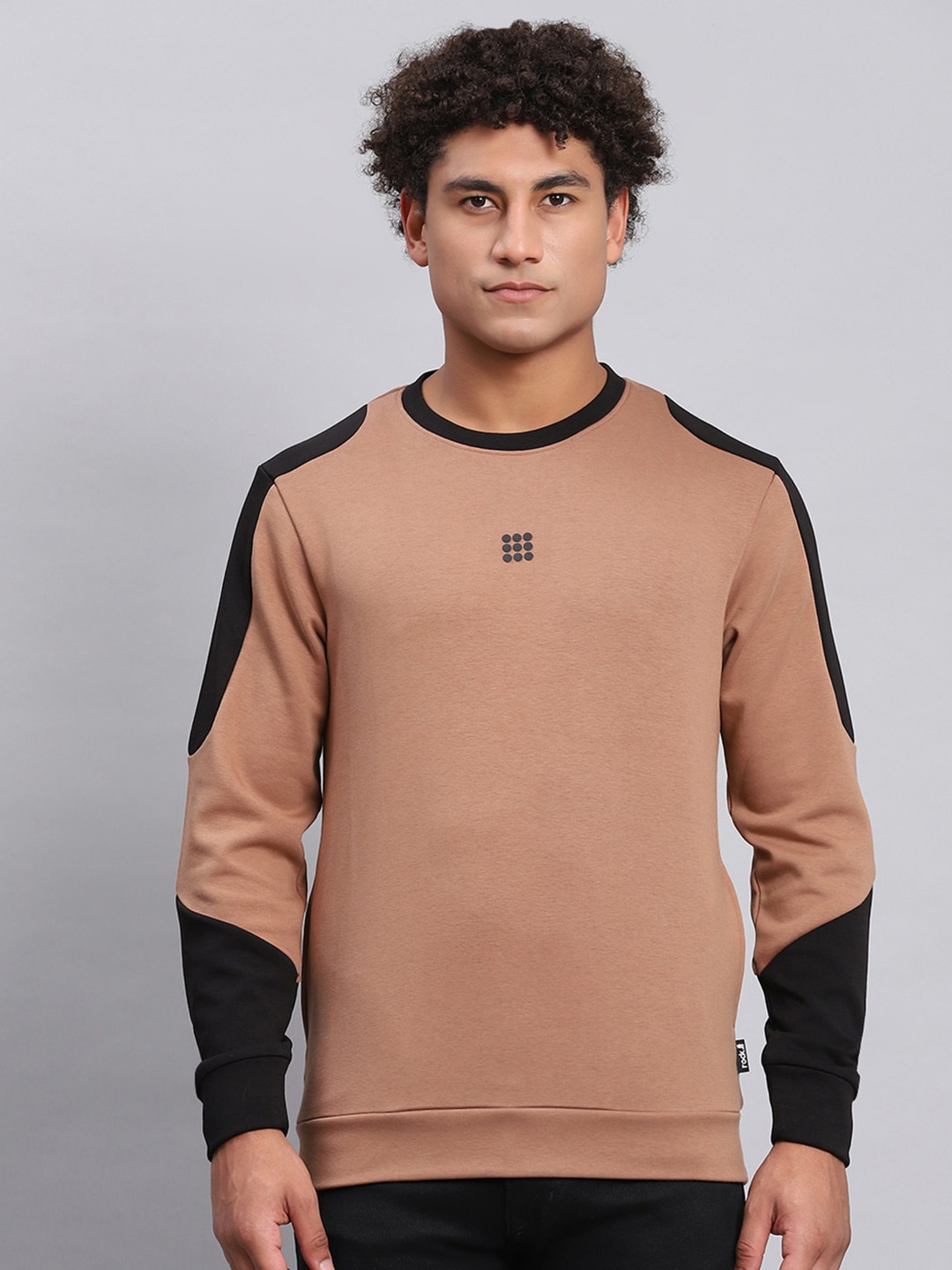 

rock.it Round Neck Cotton Sweatshirt, Brown
