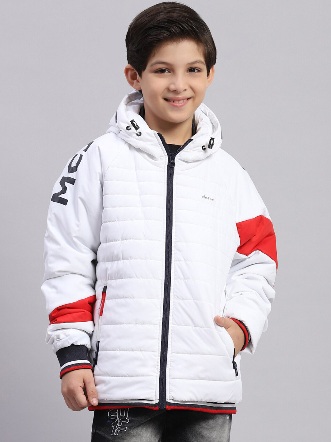 

Monte Carlo Boys Colourblocked Lightweight Padded Jacket, White