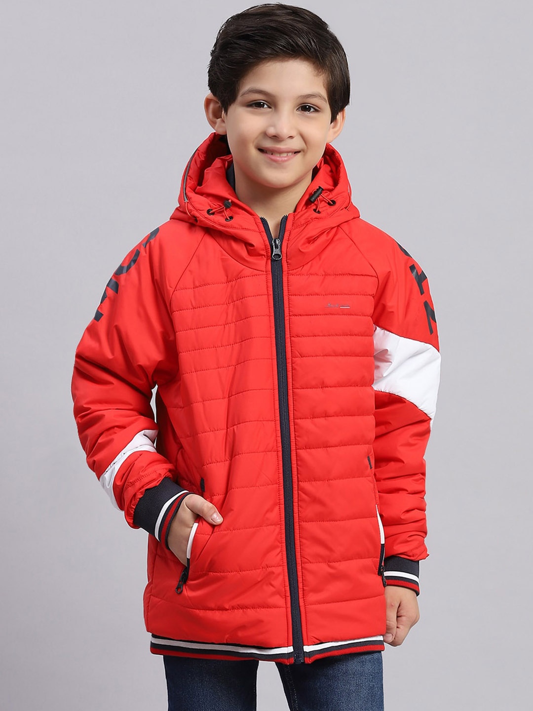 

Monte Carlo Boys Colourblocked Lightweight Padded Jacket, Red