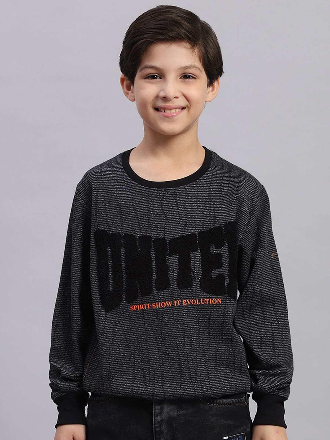 

Monte Carlo Boys Typography Printed Pullover Sweatshirt, Black