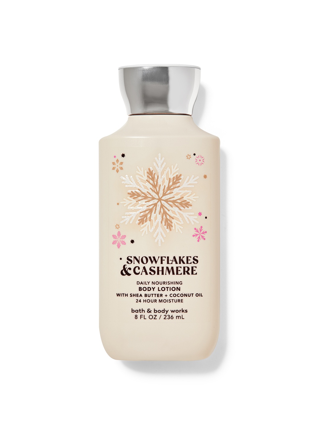 

Bath & Body Works Snowflakes & Cashmere Daily Nourishing Body Lotion - 236ml, Gold