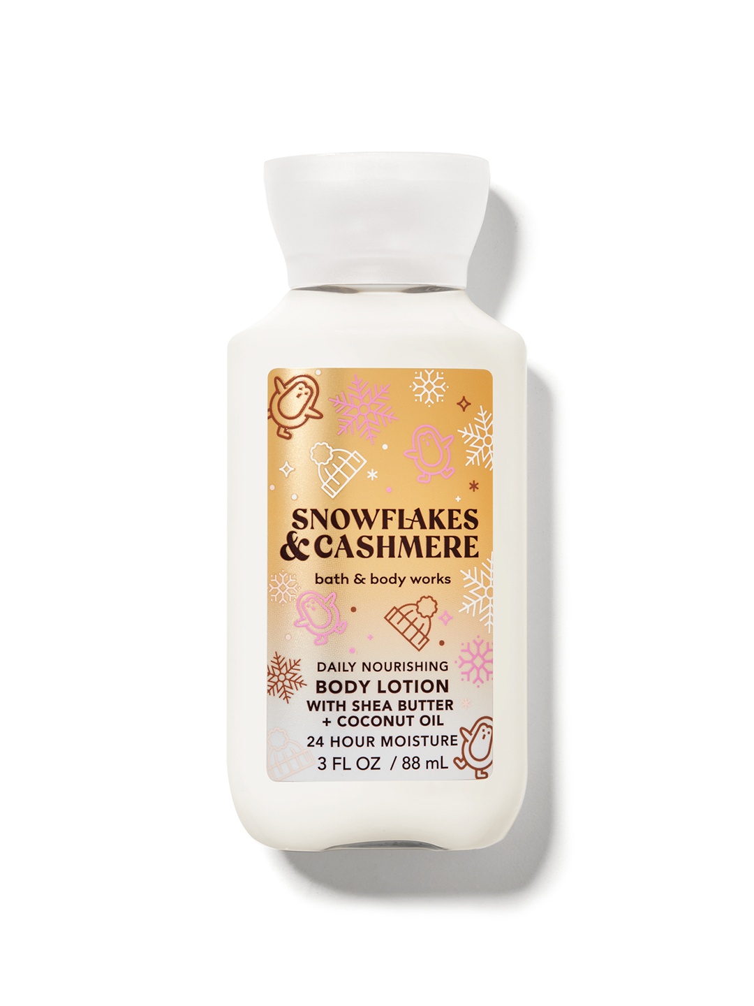 

Bath & Body Works Snowflakes & Cashmere Travel Size Daily Nourishing Body Lotion - 88 ml, White