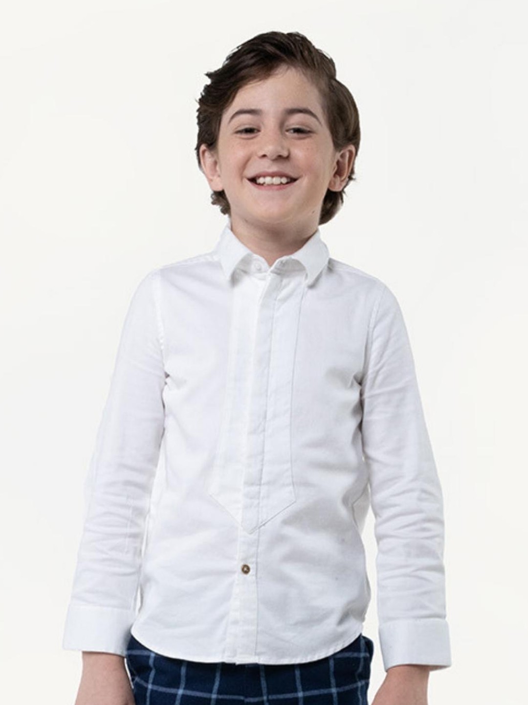 

One Friday Boys Cotton Classic Opaque Casual Shirt, Off white