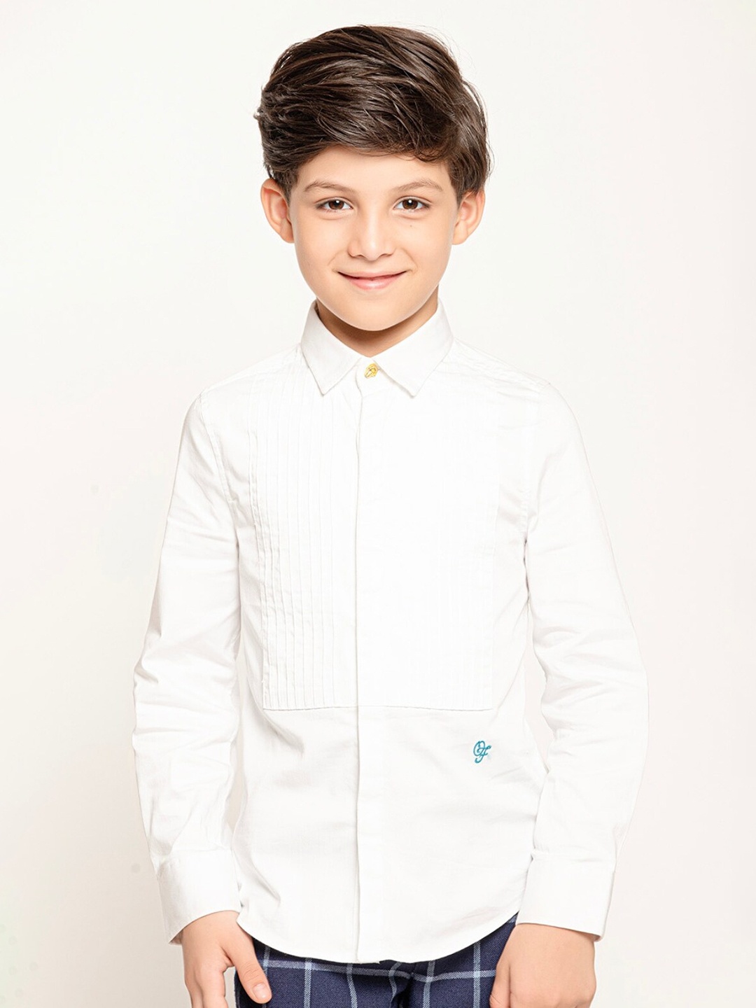 

One Friday Boys Classic Opaque Casual Shirt, White