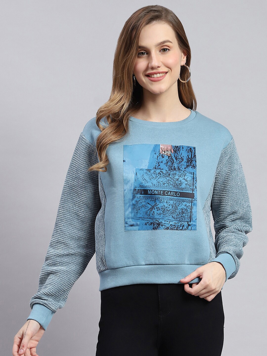 

Monte Carlo Graphic Printed Pullover, Blue