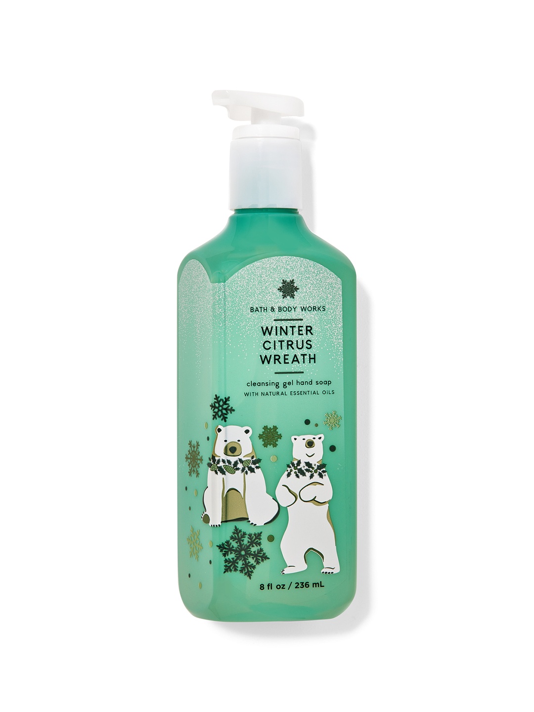 

Bath & Body Works Winter Citrus Wreath Cleansing Gel Hand Soap - 236 ml, Green