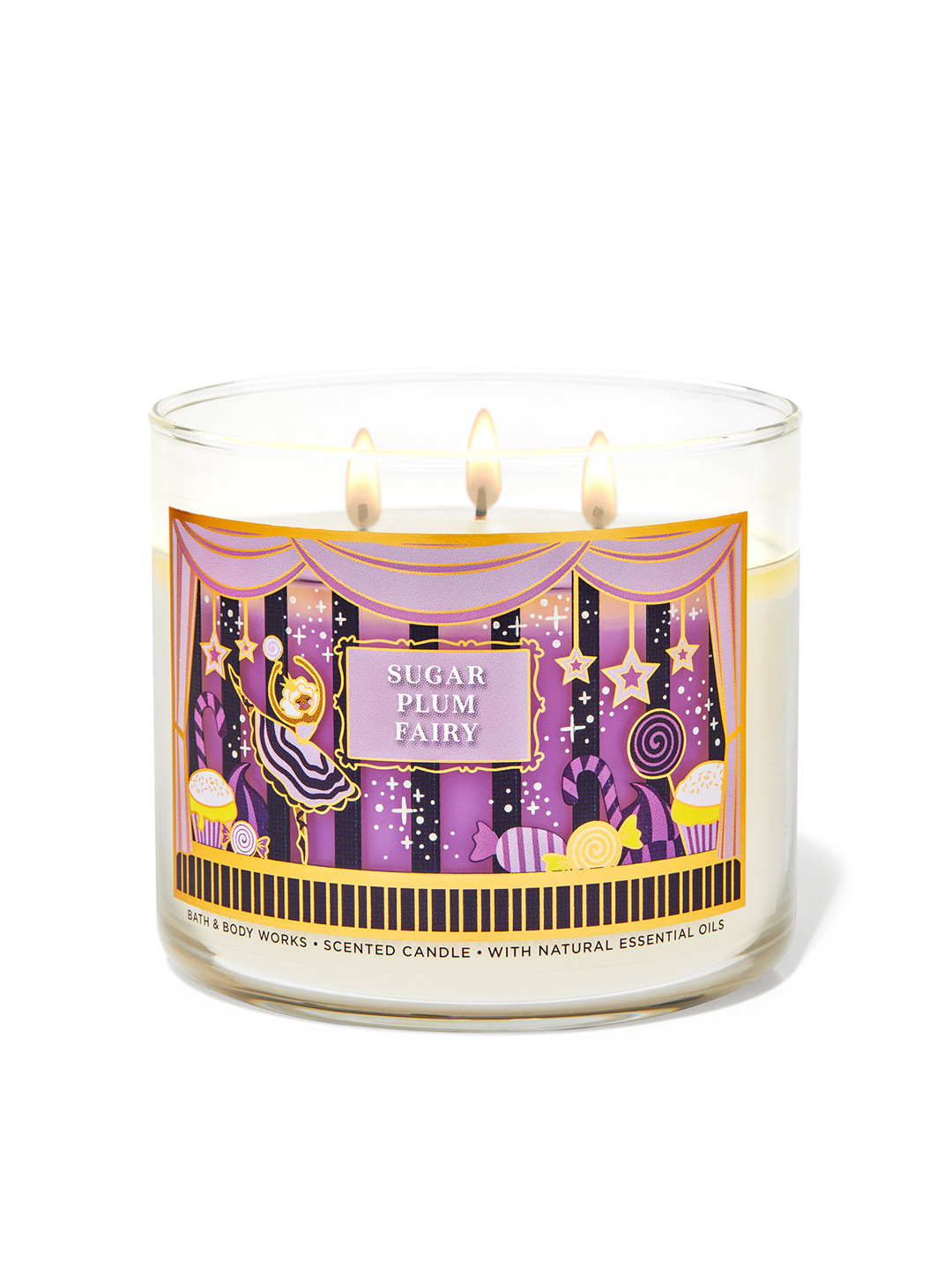 

Bath & Body Works Sugar Plum Fairy 3-Wick Scented Candle - 411 g, Purple
