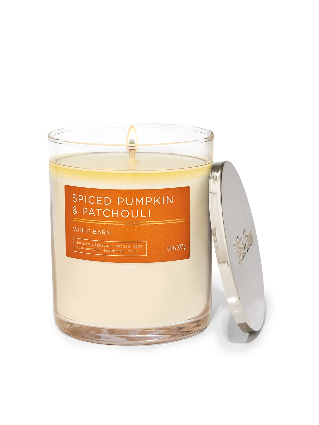 

Bath & Body Works Spiced Pumpkin & Patchouli Signature Single Wick Scented Candle - 227 g, Orange