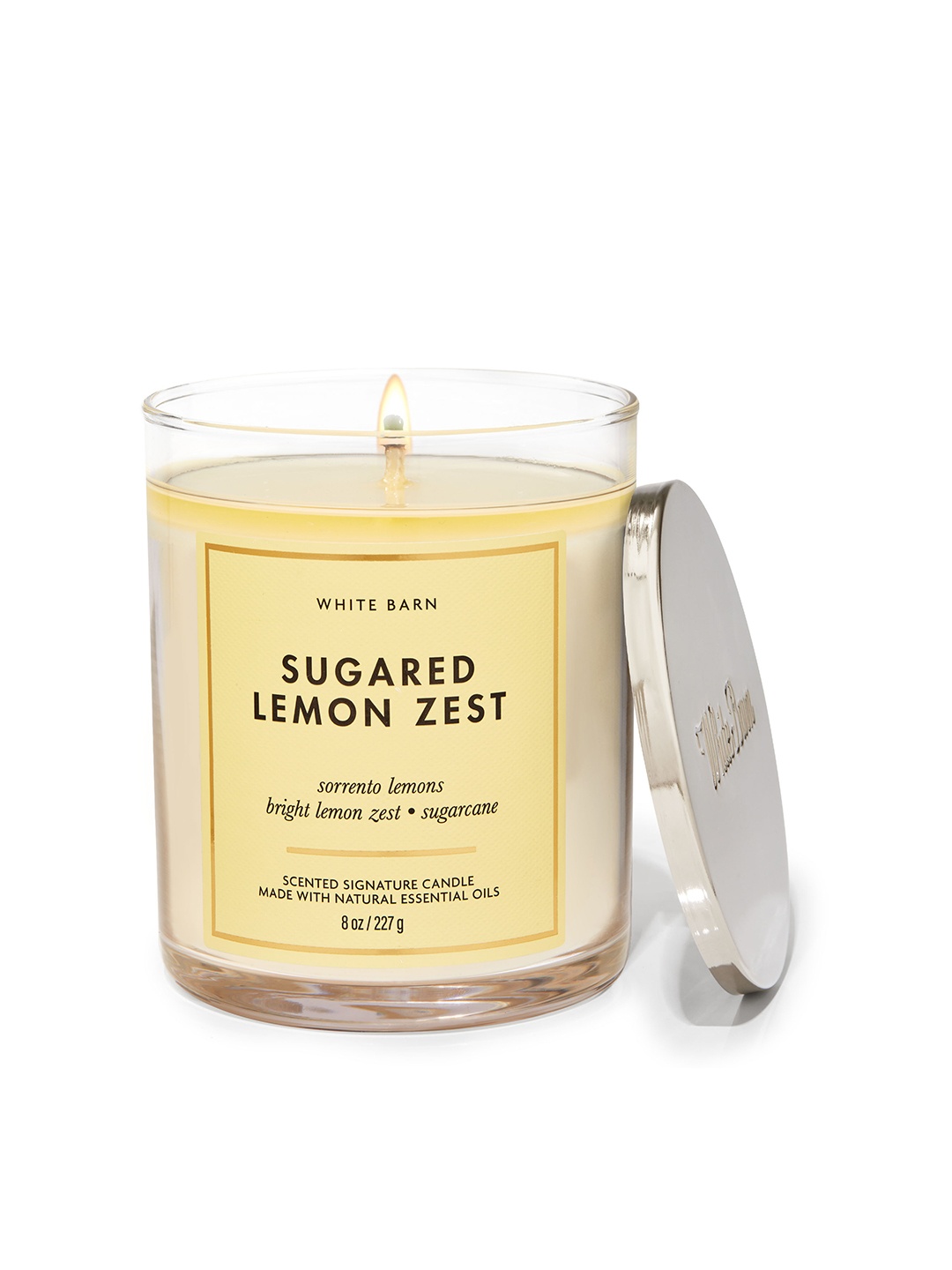 

Bath & Body Works Sugared Lemon Zest Signature Single Wick Candle - 227 g, Yellow