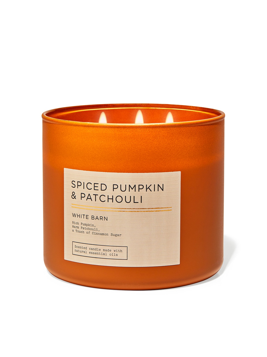 

Bath & Body Works Spiced Pumpkin & Patchouli 3-Wick Candle - 411 g, Orange