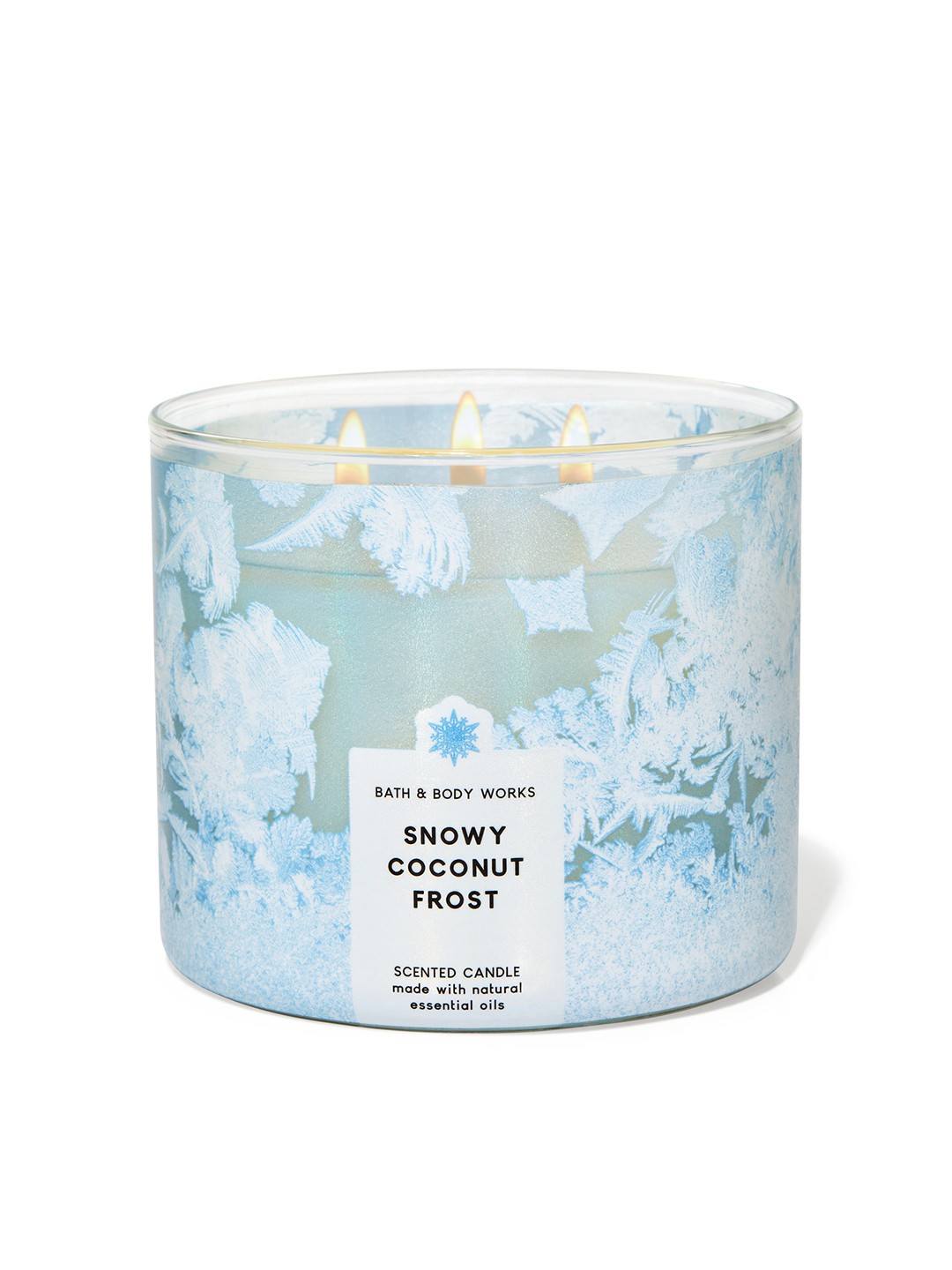 

Bath & Body Works Snowy Coconut Frost 3-Wick Candle - 411 g, Blue