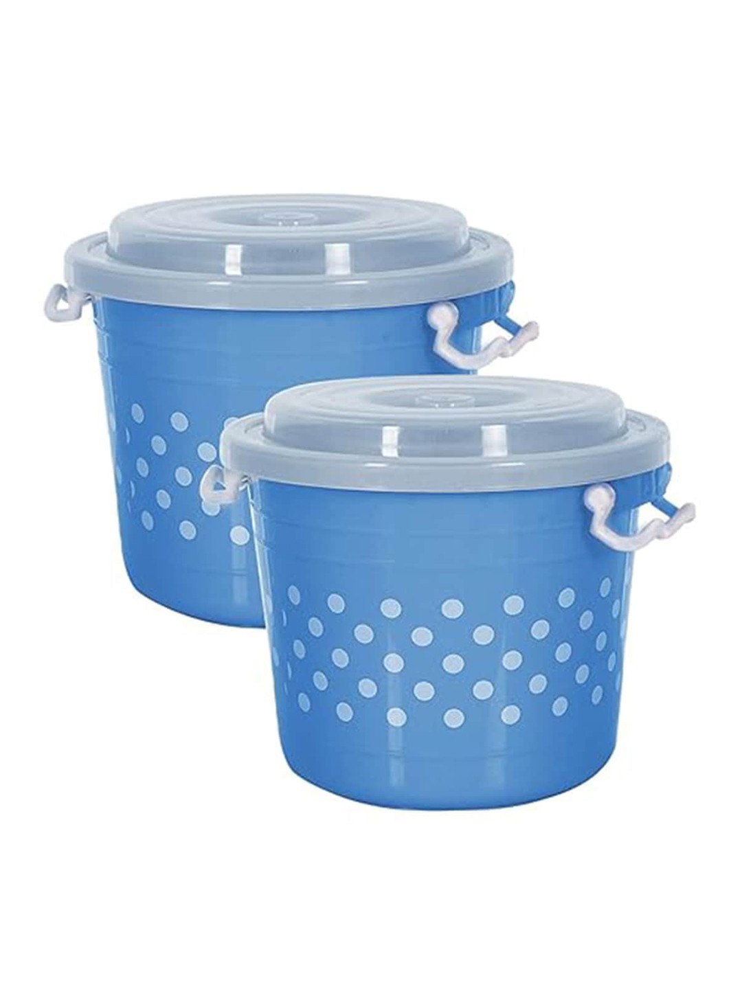 

Kuber Industries Blue 2-Pieces Printed Kitchen Storage With Lid 6L