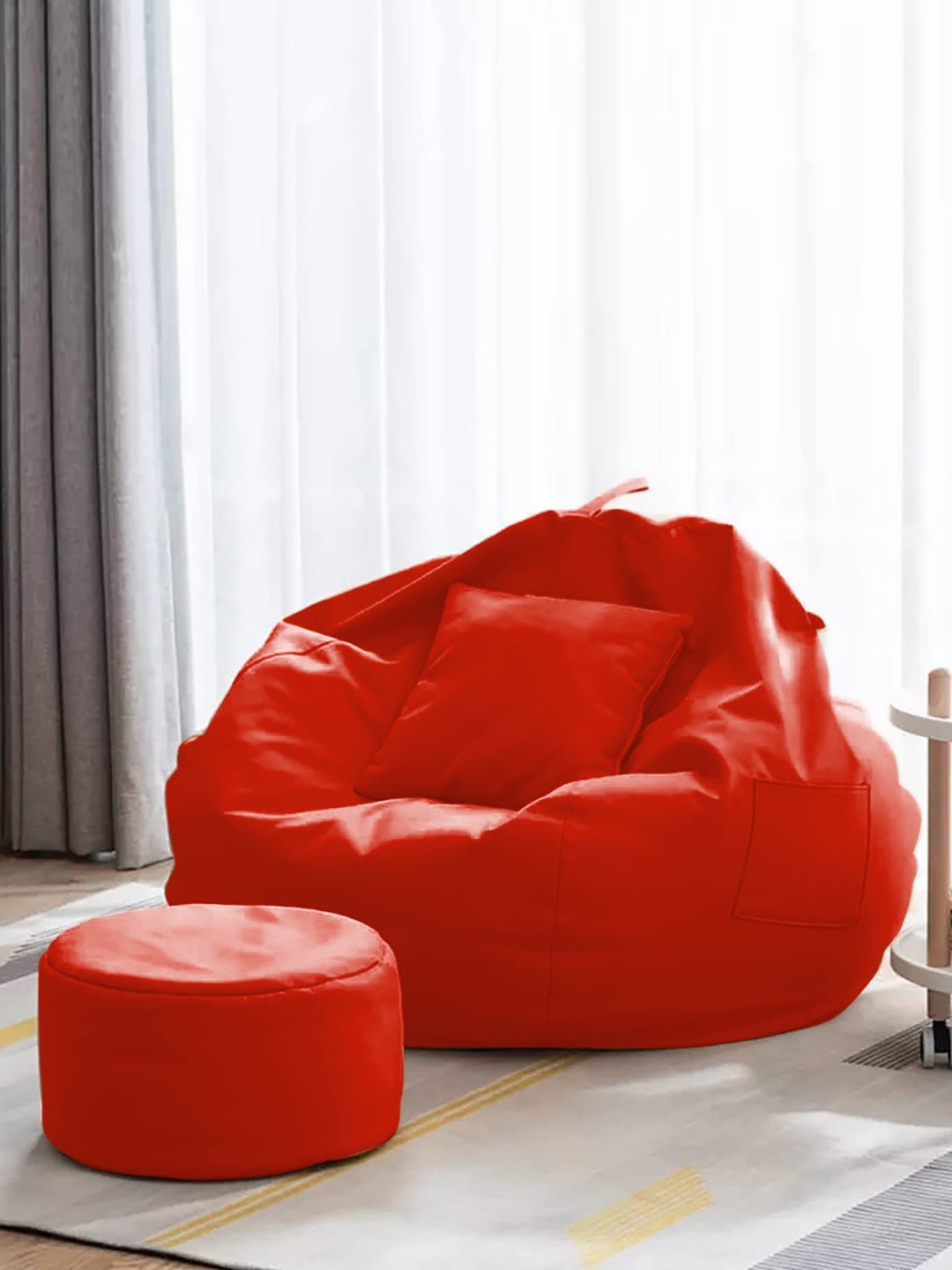 

Coaster Shine Black Bean Bag Cover, Red