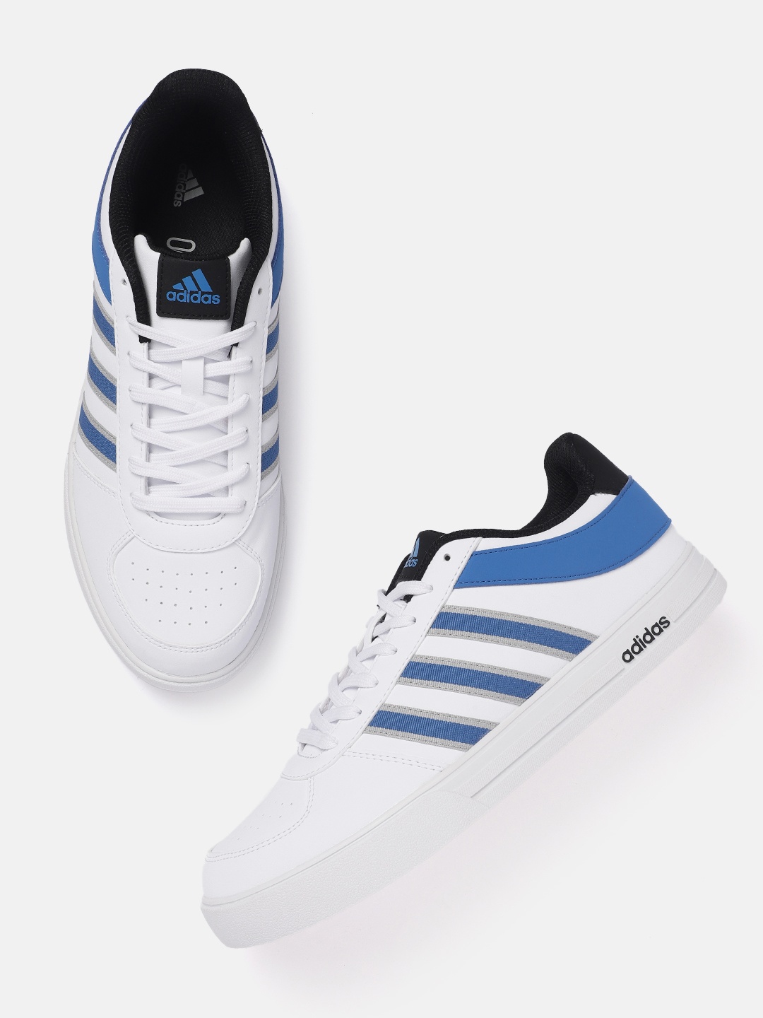 

ADIDAS Men Streetwise Perforated Running Shoes, White
