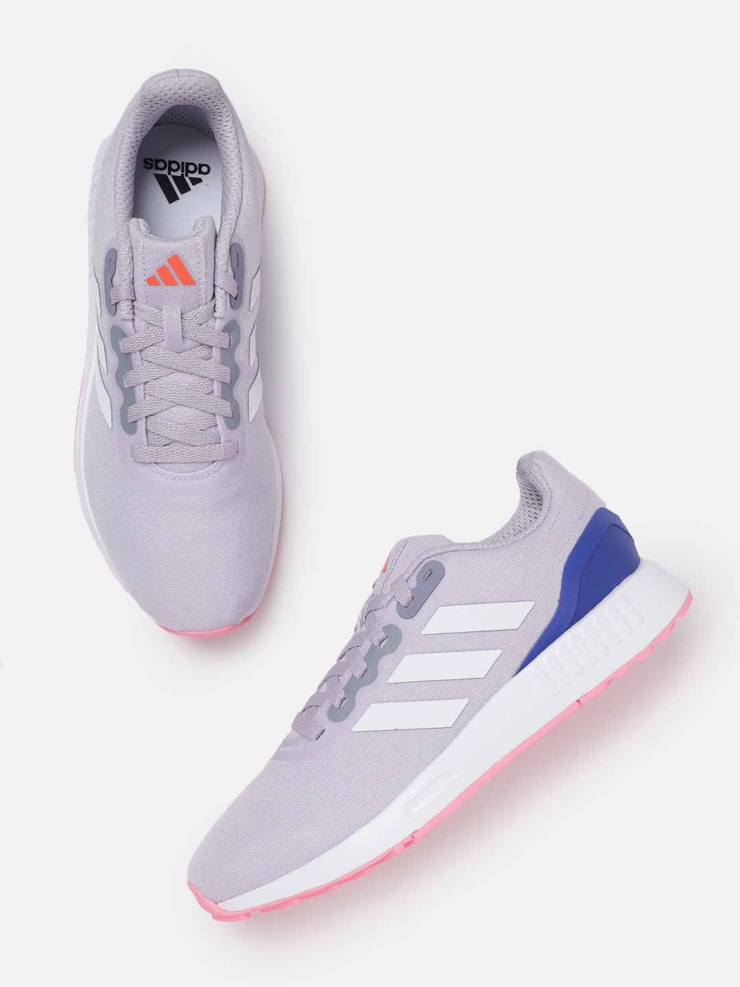 

ADIDAS Men Woven Design Adistorm Running Shoes with Striped Detail, Purple