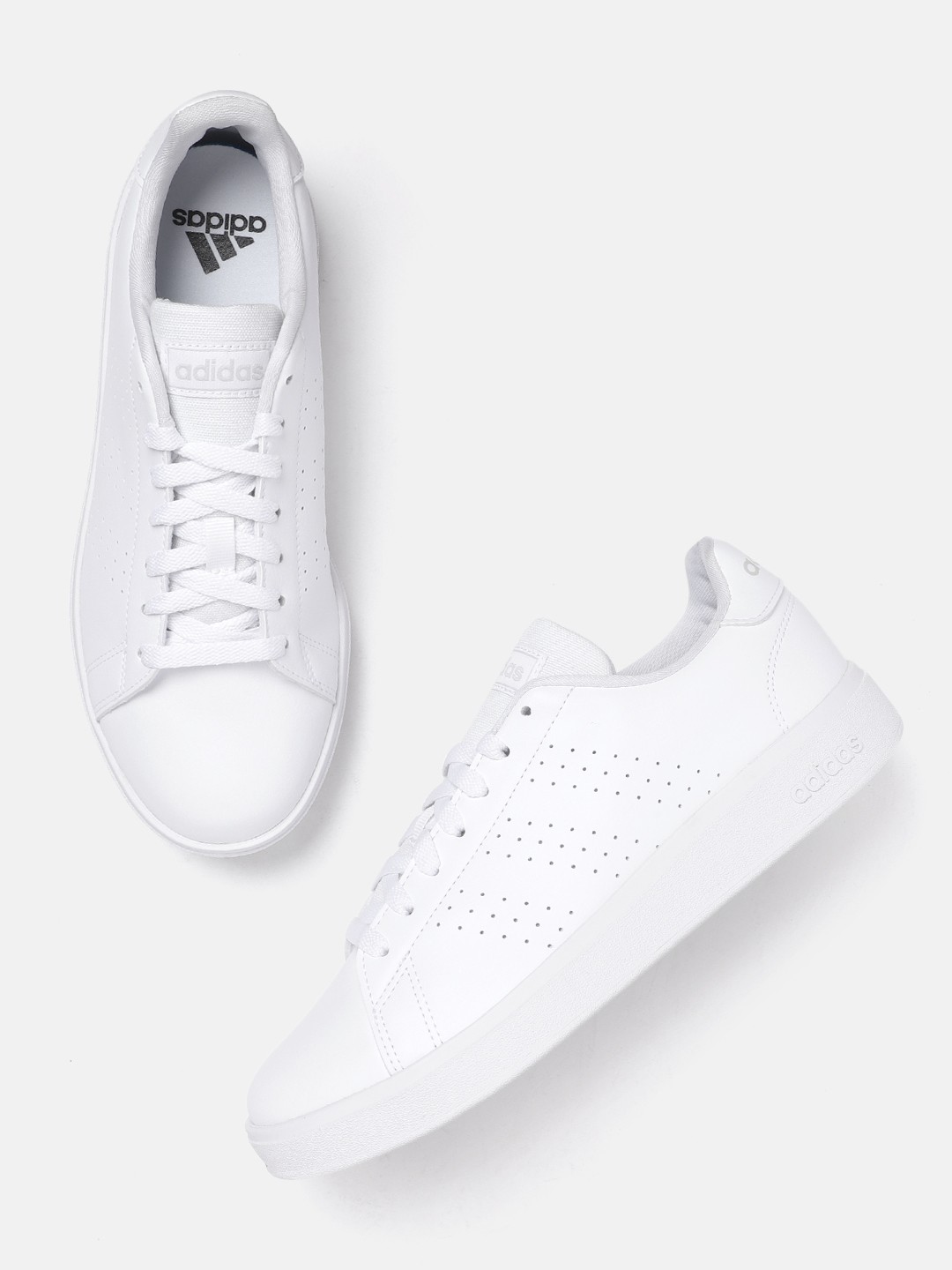 

ADIDAS Men Perforated Advantage 3.0 Tennis Sneakers, White