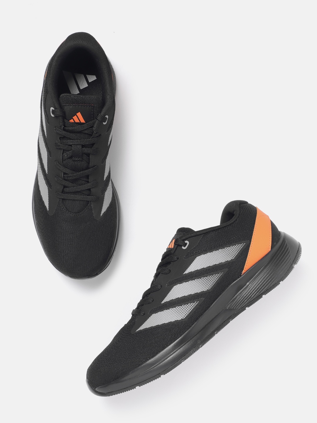 

ADIDAS Men Woven Design CADICASE Running Shoes with Striped Detail, Black