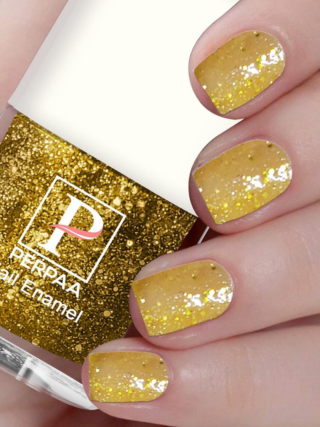 

ERPAA Set Of 4 Glitter Light Flashing Sparkly UV Gel Nail Polish -5ml Each-94-95-96-99, Brown