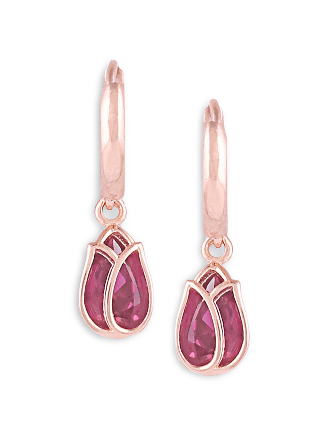 

Silverwala 925 Silver Zirconia Contemporary Drop Earrings