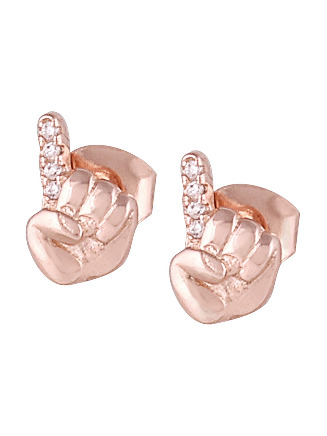 

Silverwala Contemporary Stud Earrings, Rose gold