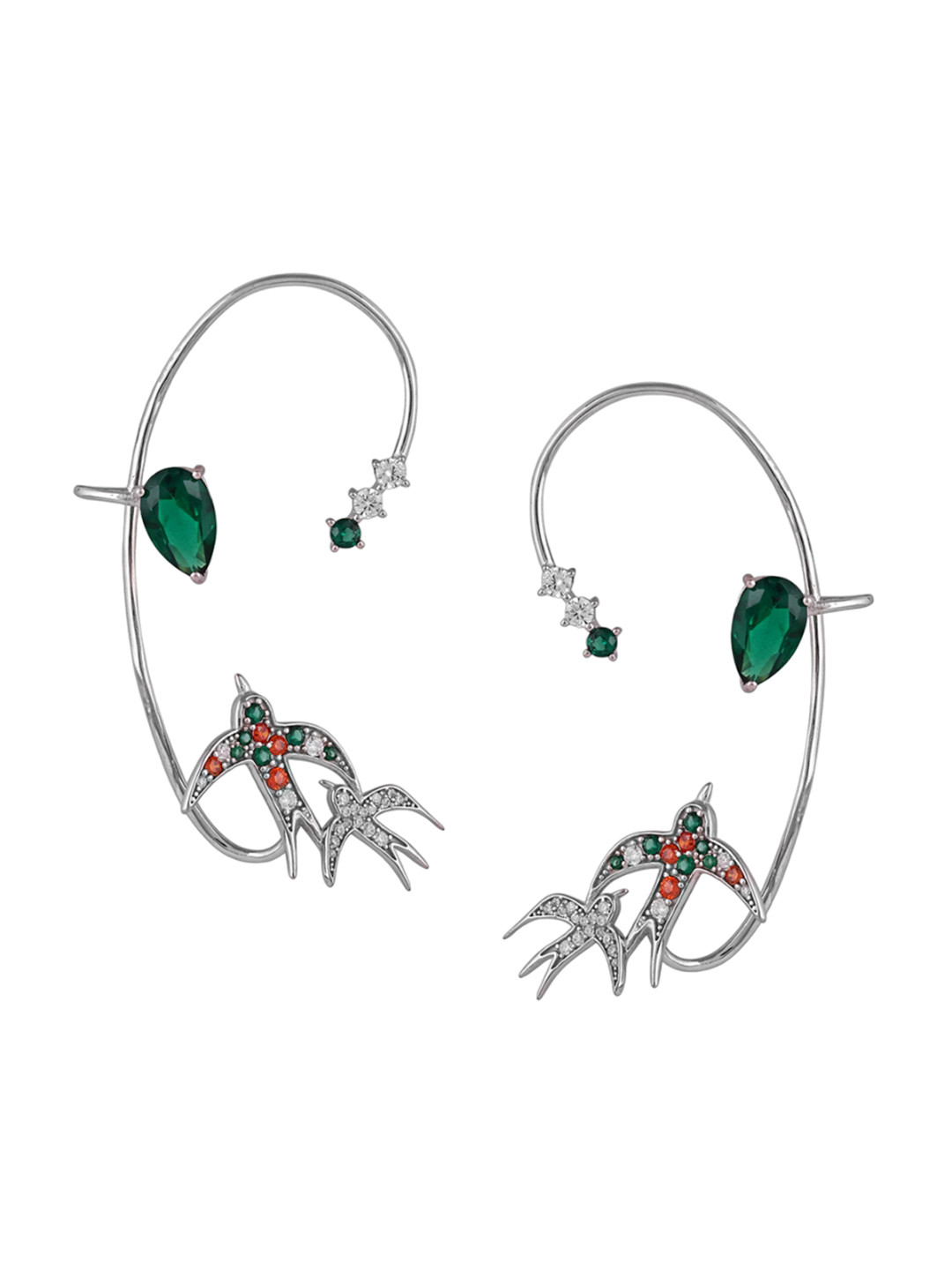

Silverwala Contemporary Ear Cuff Earring, Silver
