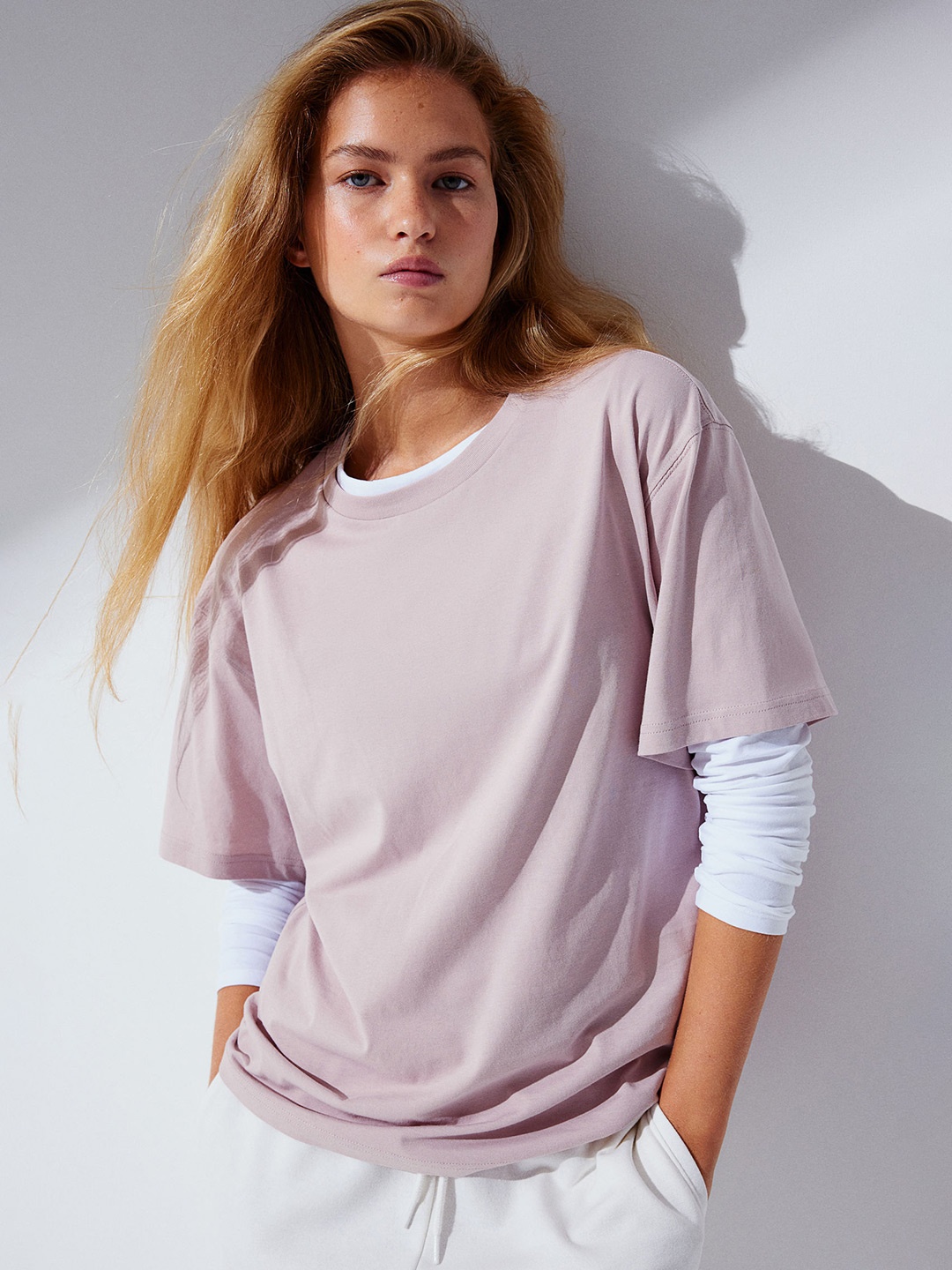 

H&M Boxy T-shirt, Pink