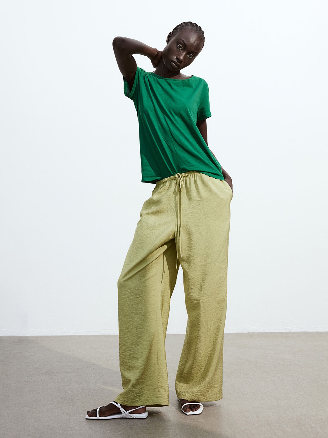 

H&M Cotton T-Shirt, Green