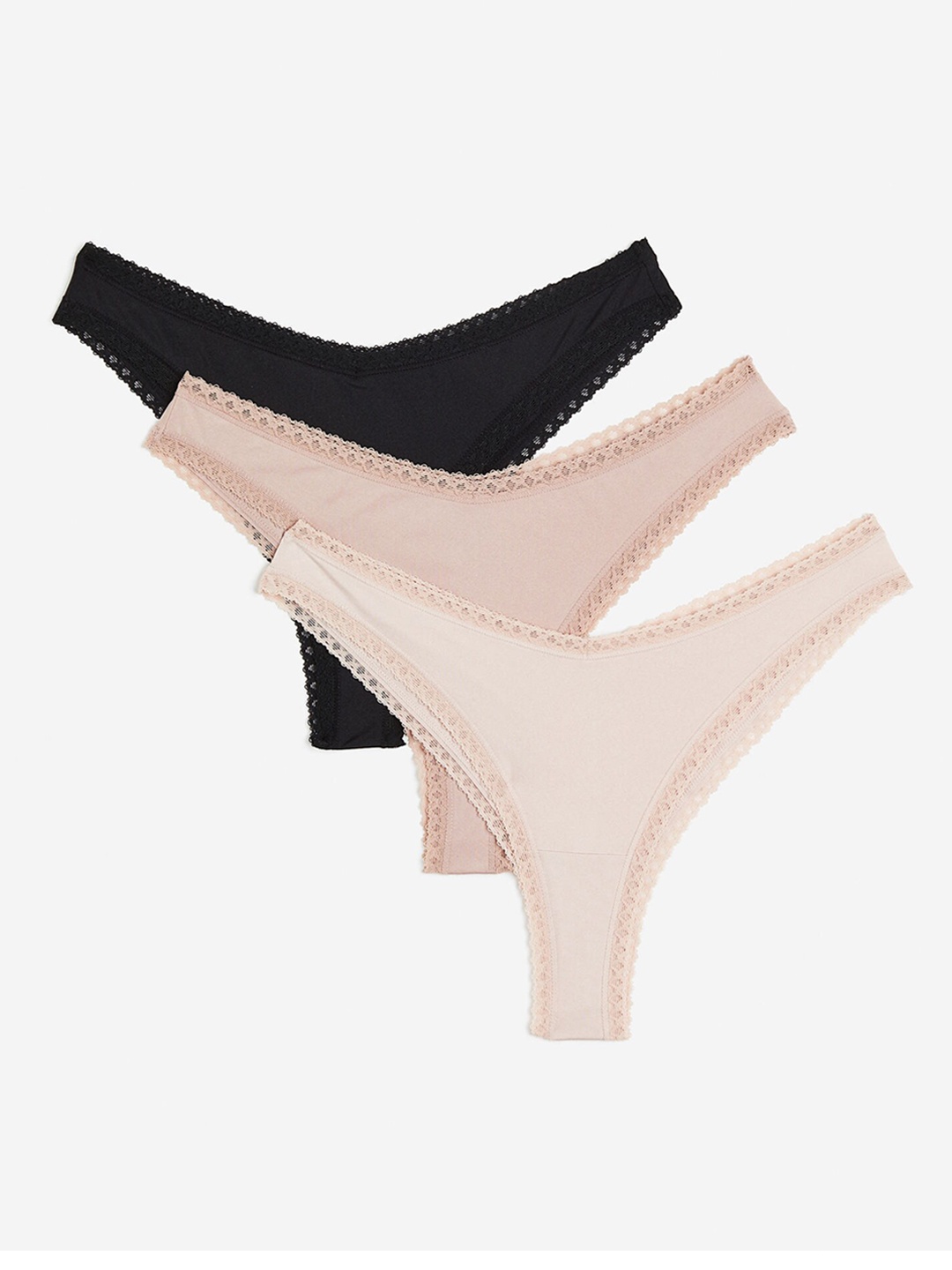 

H&M MAMA 3-Pack Brazilian Briefs, Nude