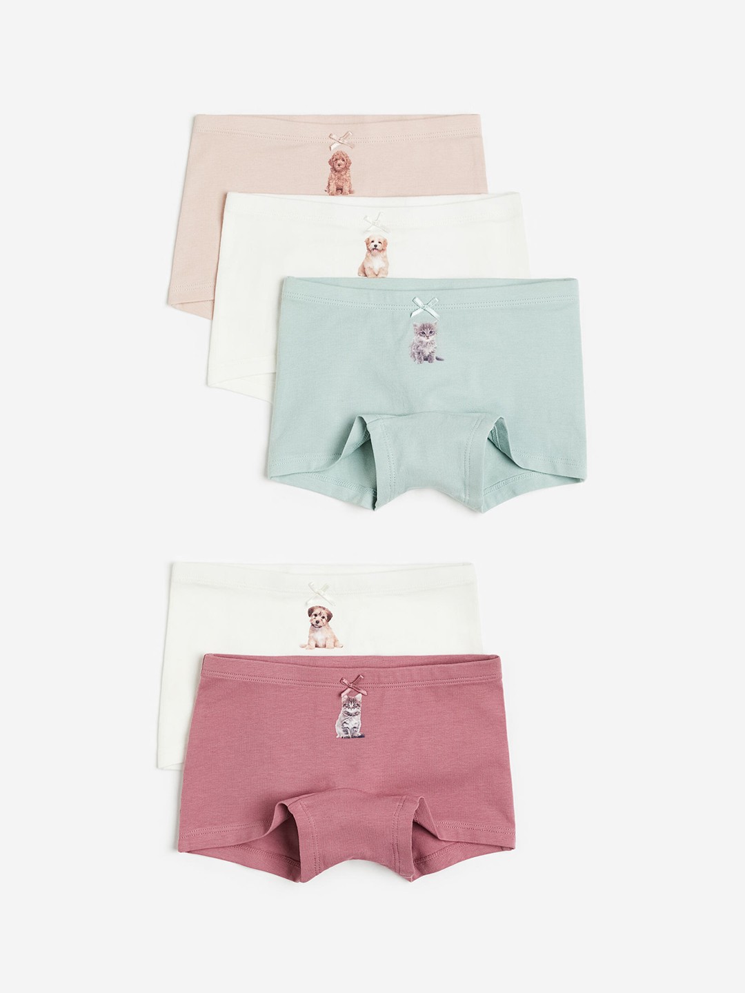 

H&M Girls 5-Pack Boxer Briefs, Pink