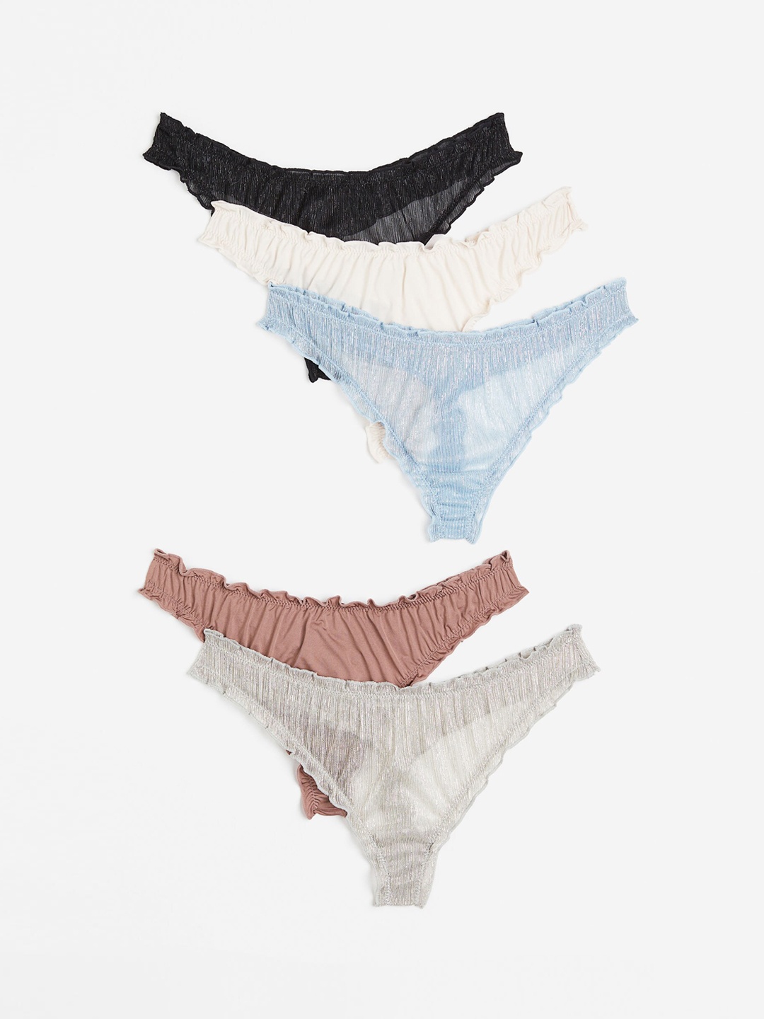 

H&M Women 5-Pack Thong Briefs, Beige