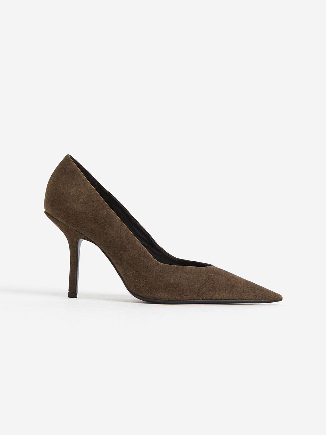 

H&M Women Suede Court Shoes, Green