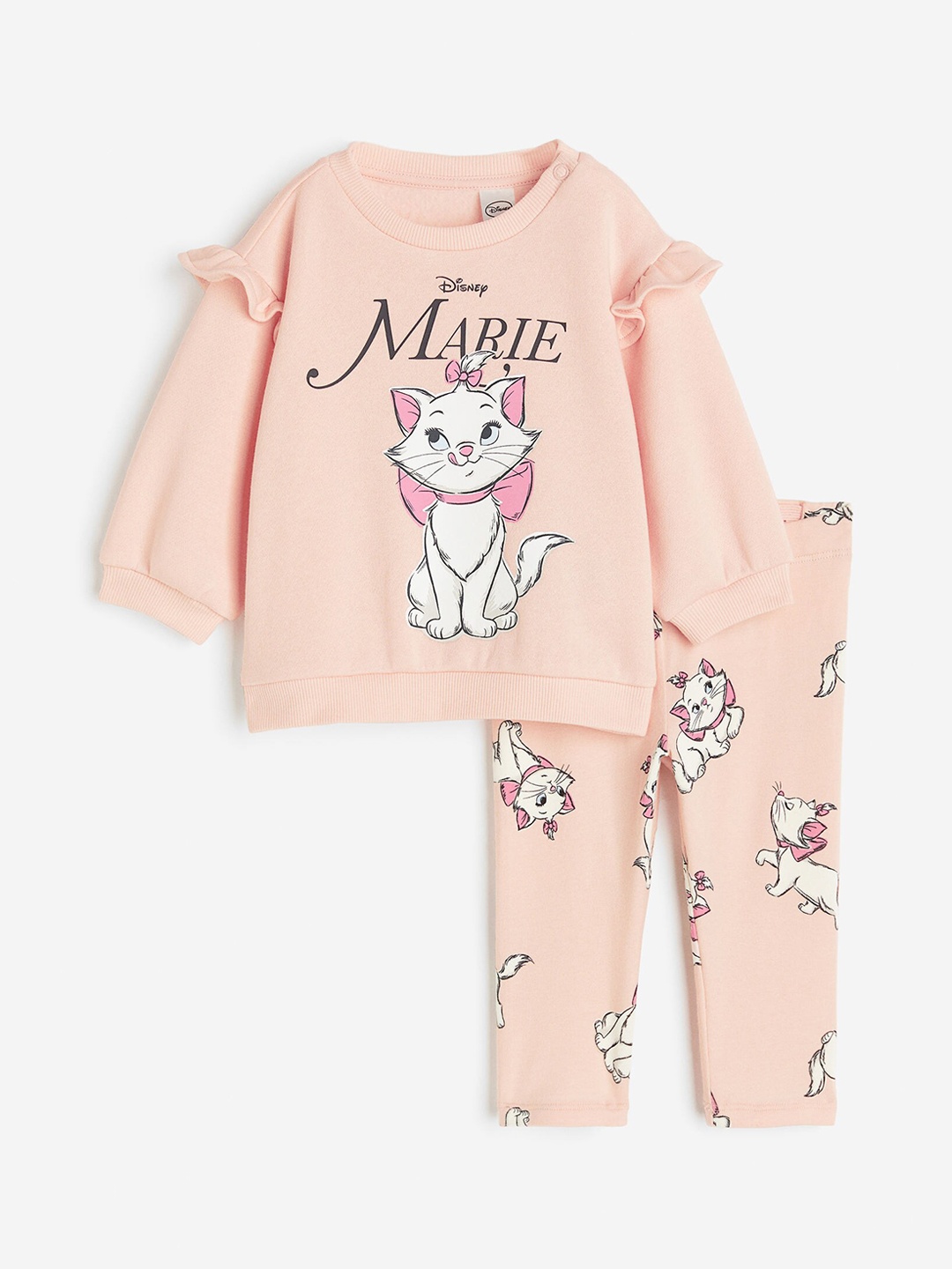 

H&M Girls 2-Piece Printed Cotton Set, Pink