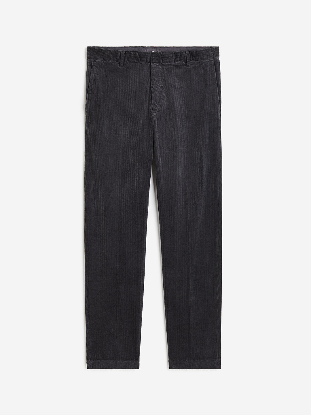 

H&M Men Slim-Fit Corduroy Trousers, Grey