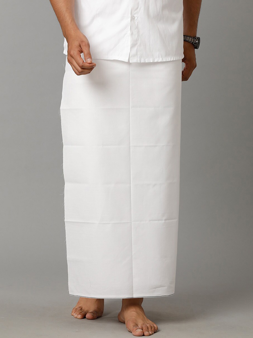 

Ramraj Solid Pure Cotton Dhoti, White