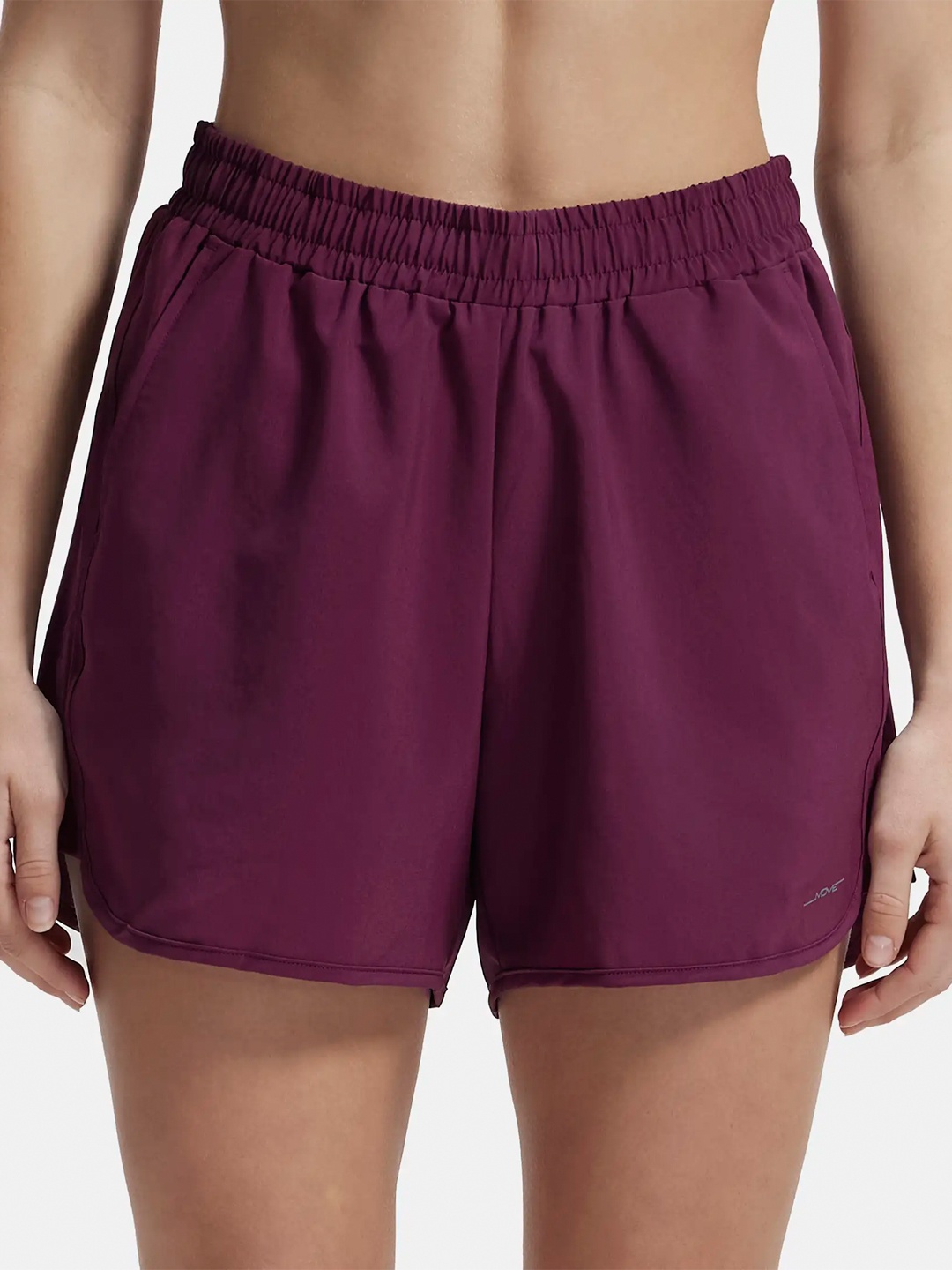 

Jockey Women Mid-Rise Training or Gym Sports Shorts, Purple