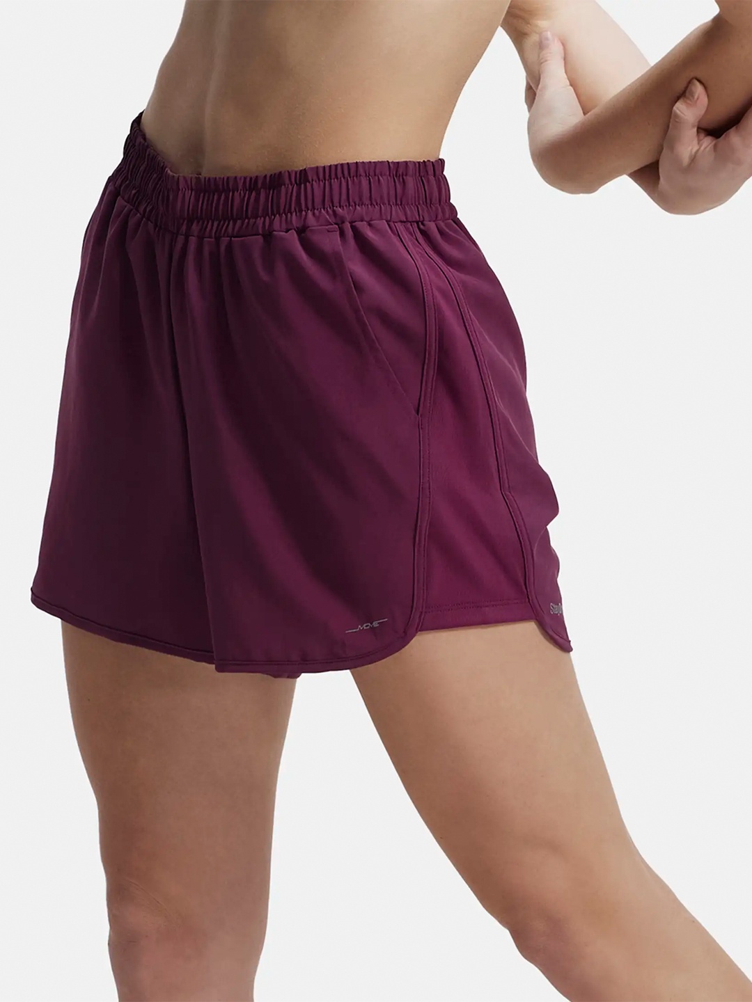 

Jockey Women Mid-Rise Sports Shorts, Purple