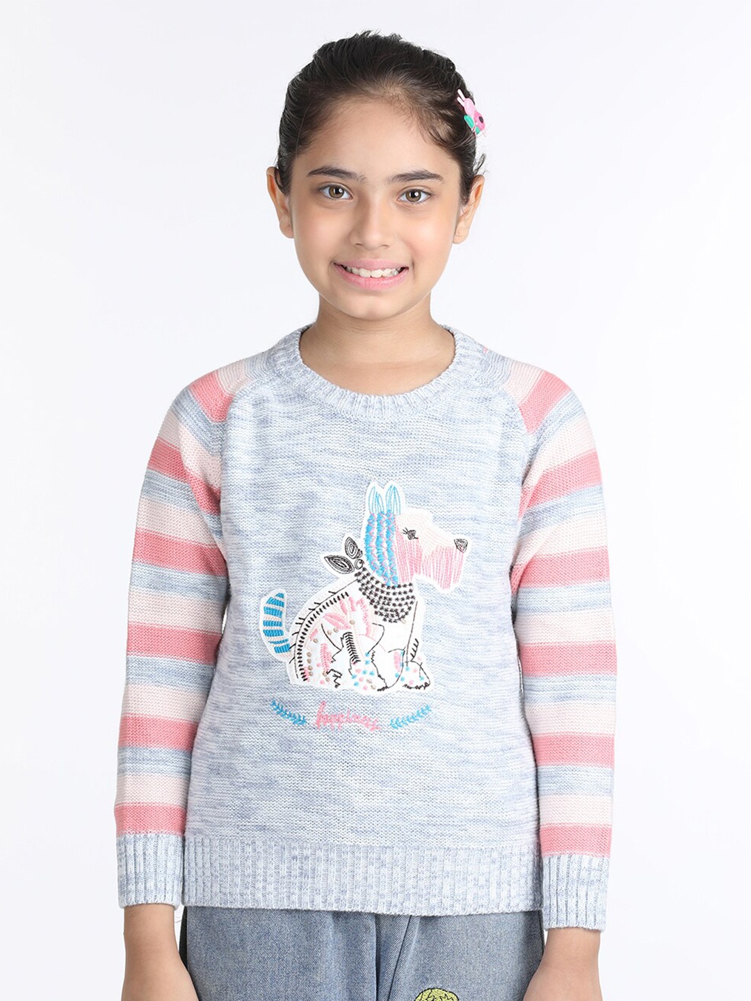 

Wingsfield Girls Applique Detail Acrylic Pullover, Blue