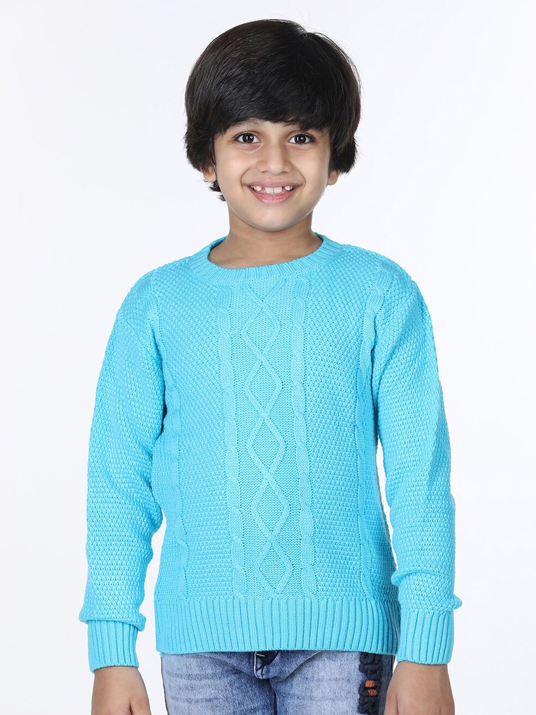 

Wingsfield Boys Cable Knit Acrylic Pullover, Blue