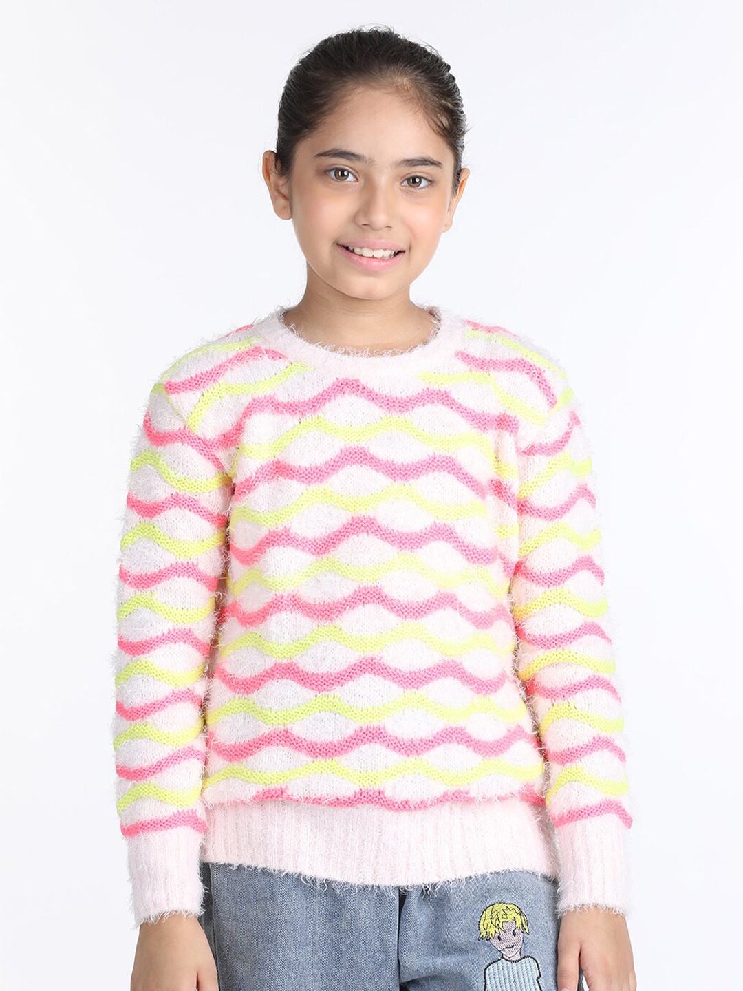 

Wingsfield Girls Cable Knit Acrylic Pullover, Pink