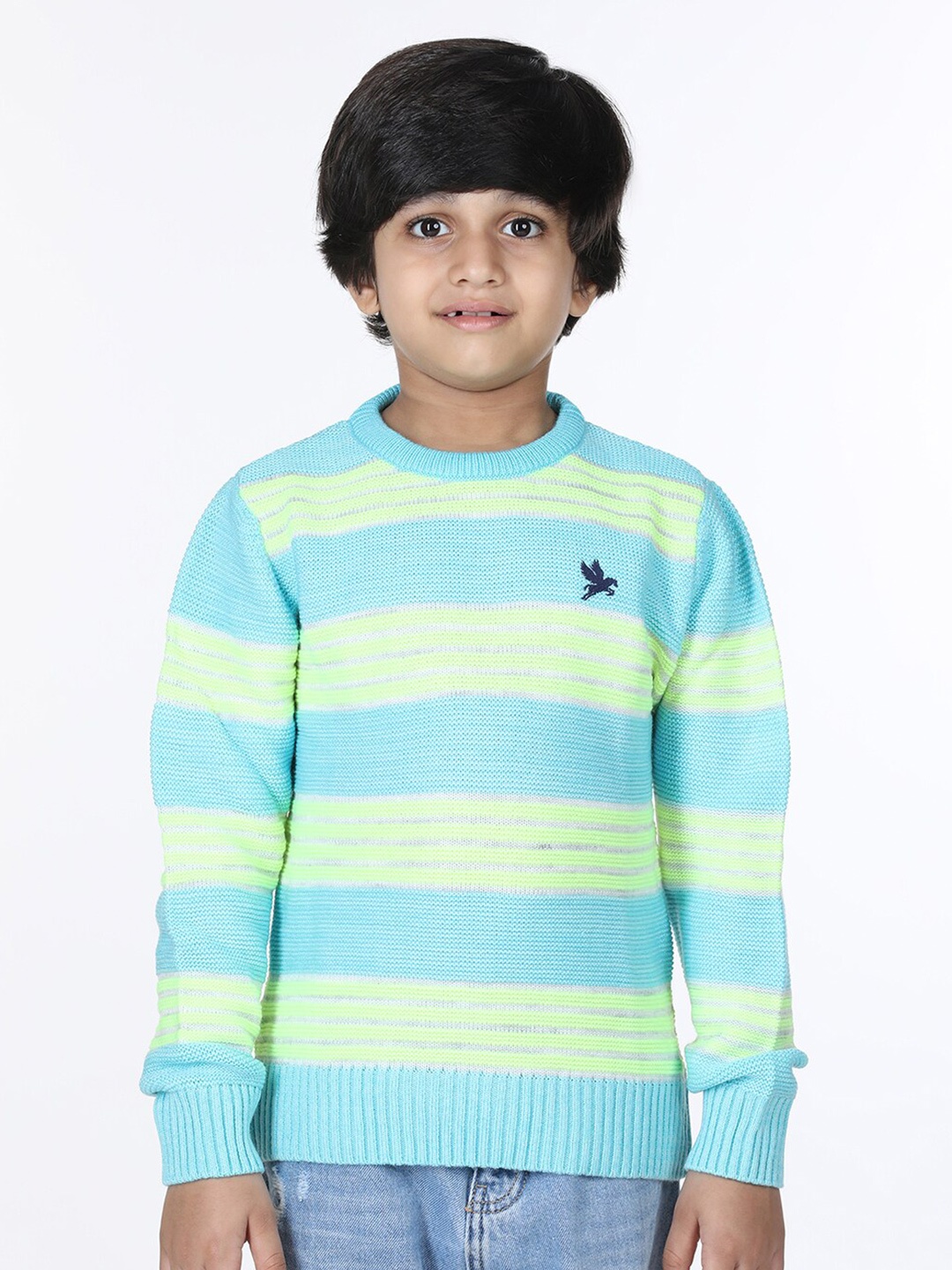 

Wingsfield Boys Striped Acrylic Pullover, Blue