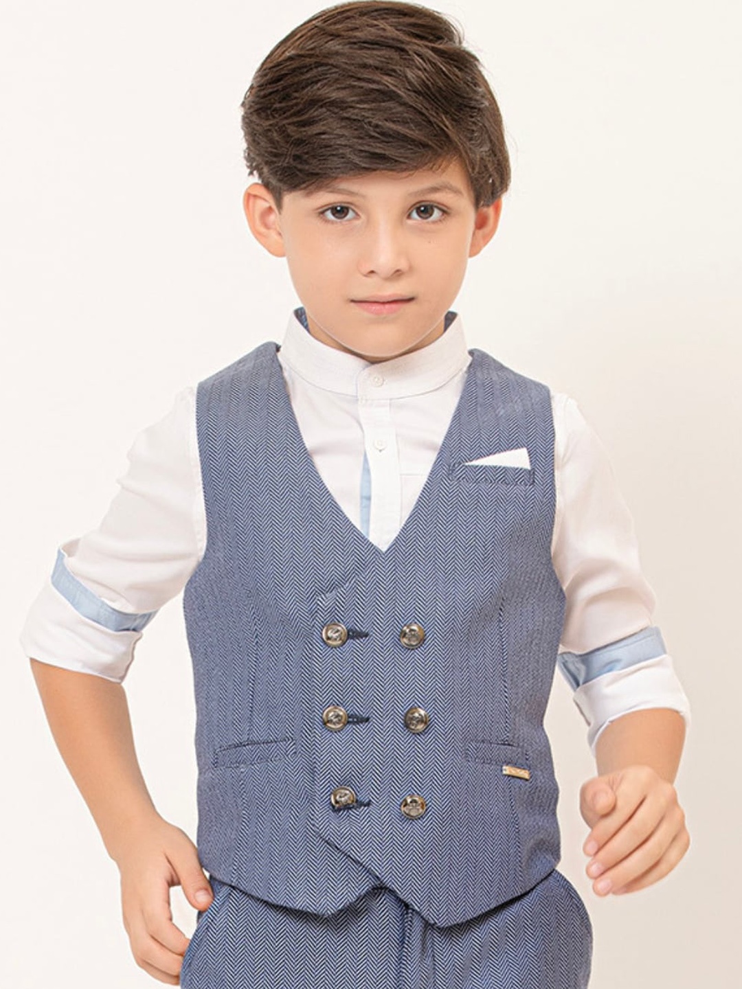 

One Friday Slim-Fit Formal Waistcoat, Blue