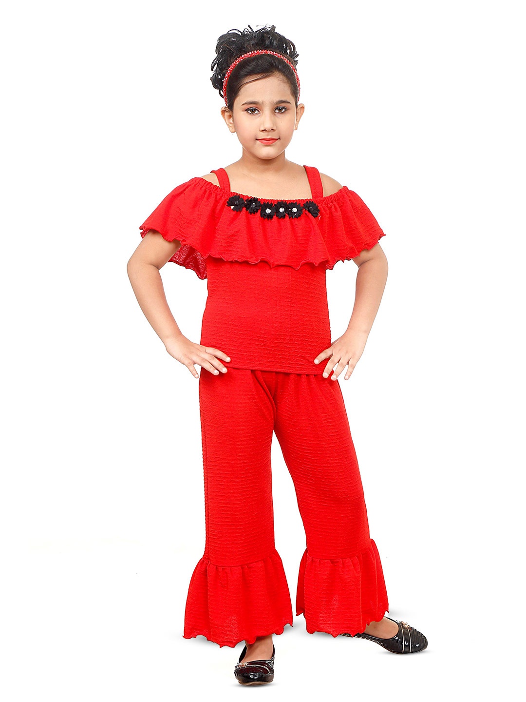 

BAESD Girls Top with Trousers, Red