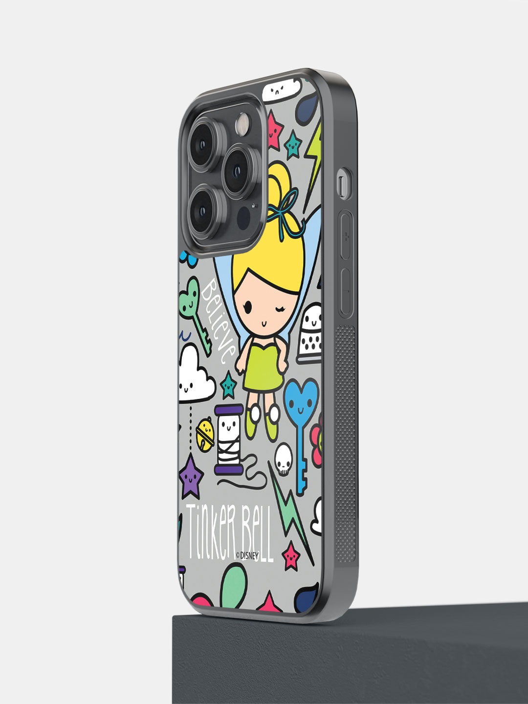 

macmerise Tinker World Printed iPhone 14 Plus Bumper Phone Back Case, Grey