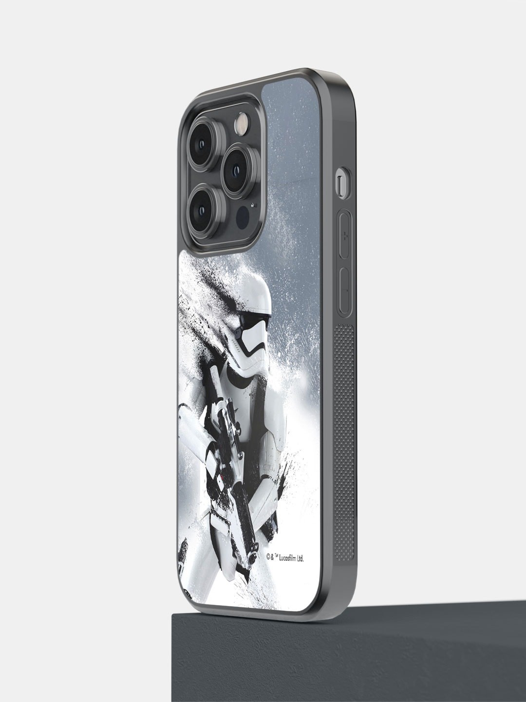 

macmerise Printed Trooper Storm iPhone 14 Pro Phone Bumper Case Cover, White