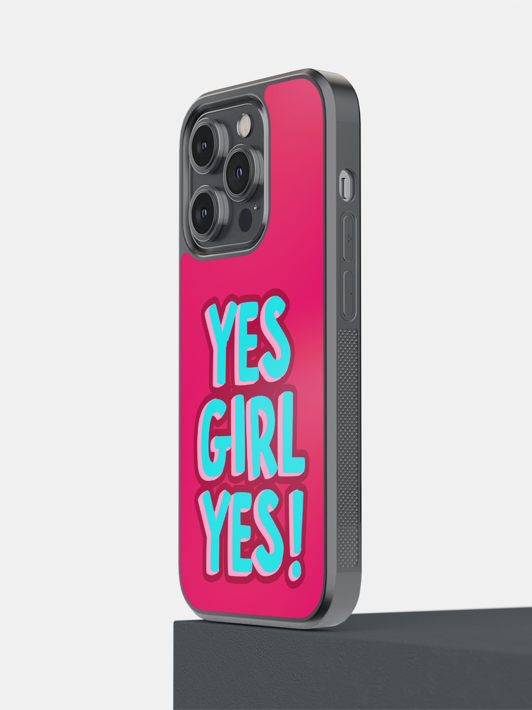 

macmerise Typography Printed iPhone 14 Pro Phone Bumper Case Cover, Pink