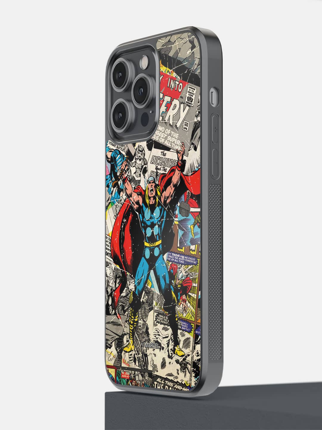 

macmerise Thor Printed iPhone 14 Plus Bumper Phone Back Case, Black